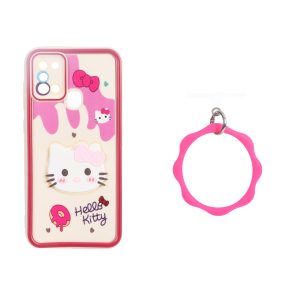 قاب Solid Case عروسک برجسته النگویی محافظ لنز رنگی Samsung Galaxy A21s – طرح 724
